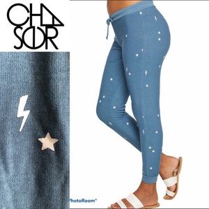 CHASER Starry Bolts Pant Joggers sz S NWT